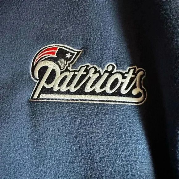 NWOT NFL New England Patriots Full Zip Fleece Sweater Men Size XL Blue. - Picture 3 of 12